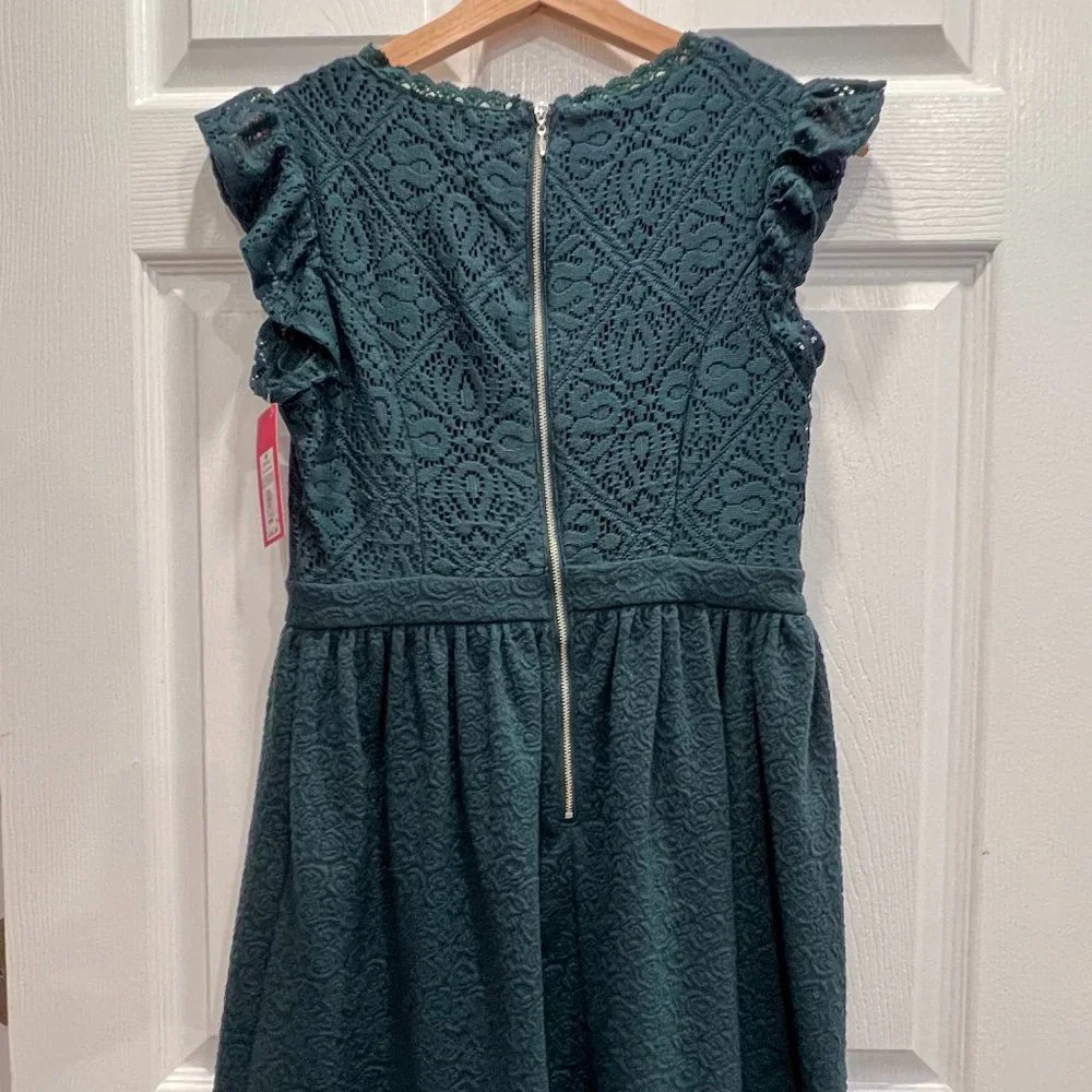 NWT Target Xhilaration Women's High Neck A-Line Dress in Pine, Size M - Picture 2 of 8